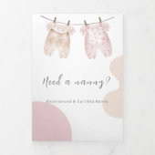 ボホベビー衣料水カラーベビーシッター 三つ折りカード (カバー)