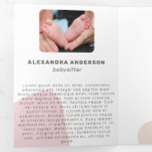 ボホベビー衣料水カラーベビーシッター 三つ折りカード (内部最初)