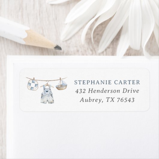 ボホベビー衣裳ボーイベビーシャワー差出人住所 ラベル (インサイチュ)