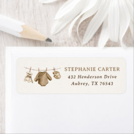 ボホベビー衣裳ボーイベビーシャワー差出人住所 ラベル