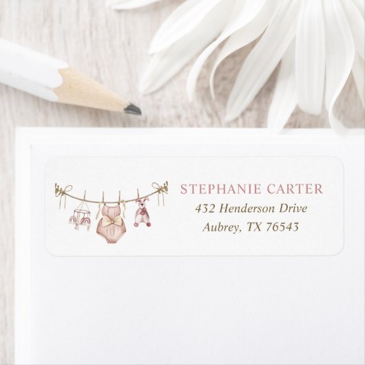 ボホベビー衣裳ボーイベビーシャワー差出人住所 ラベル (インサイチュ)