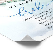 ボホベビー象ブルーフローラマイウォーターブレイクゲーム ポスター (角)