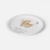 ボホベビー車用ベビーシャワー ペーパープレート (アングル)