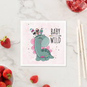 ボホベビー野生恐竜ガールベイビーシャワー スタンダードカクテルナプキン (インサイチュ)