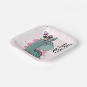 ボホベビー野生恐竜ガールベイビーシャワー ペーパープレート (傾斜あり)