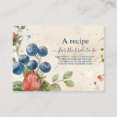 ボホベリースウィートストロベリーブライダルシャワー エンクロージャーカード (正面)