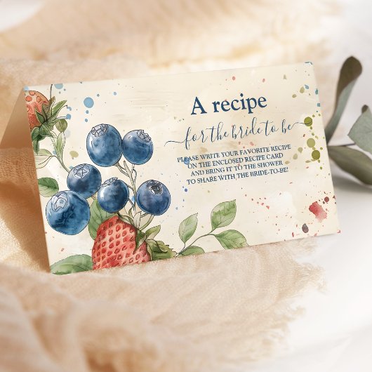 ボホベリースウィートストロベリーブライダルシャワー エンクロージャーカード