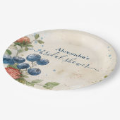 ボホベリースウィートストロベリーブライダルシャワー ペーパープレート (アングル)