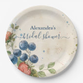 ボホベリースウィートストロベリーブライダルシャワー ペーパープレート (正面)