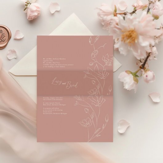 ボホベリーバンド | テラコッタとフローラ作品 招待状ベリーバンド