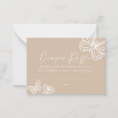 ボホベージュおむつラッフルベビーシャワーカード ノートカード (正面)