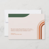 ボホベージュアーチ結婚ズフラットサンキューカード サンキューカード (裏面)