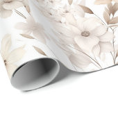 ボホベージュウォーターフローラチャーム ラッピングペーパー (ロールコーナー)