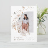 ボホベージュウォーターフローラ卒業パーティー 招待状 (スタンド正面)