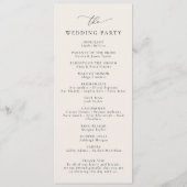 ボホベージュエレガントミニマ結婚リスト プログラム (裏面)