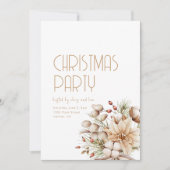 ボホベージュクリスマスパーティの招待状テンプレート 招待状 (正面)
