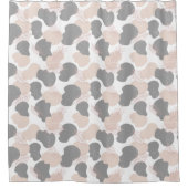 ボホベージュグレー抽象芸術 シャワーカーテン (正面)