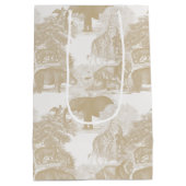 ボホベージュジャングルアニマルズサファリチノイスリー ミディアムペーパーバッグ (裏面)