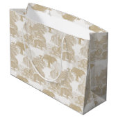 ボホベージュジャングルアニマルズサファリチノイスリー ラージペーパーバッグ (裏面アングル)