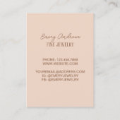 ボホベージュデザイナージュエリーイヤリングホルダーディスプレイ 名刺 (裏面)