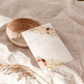 ボホベージュパンパスグラスブライダルシャワー 招待状