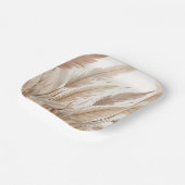 ボホベージュパンパスグラス結婚ズ ペーパープレート (傾斜あり)