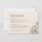 ボホベージュボタニカル結婚ズ詳細 ノートカード (正面)