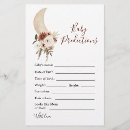 ボホベージュムーンベビーシャワーベビー予測