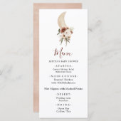 ボホベージュムーンベビーシャワーメニューサイン メニュー (正面/裏面)