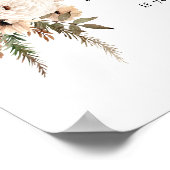 ボホベージュムーンベビーシャワー言わないベビー ポスター (角)