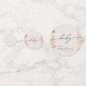 ボホベージュ野草赤ちゃんシャワーテーブルデコット コンフェッティ (正面)