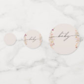 ボホベージュ野草赤ちゃんシャワーテーブルデコット コンフェッティ (裏面)