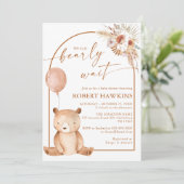 ボホベ男女兼用アーベビーシャワー招待状 招待状 (スタンド正面)