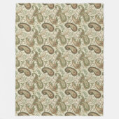 ボホペイズリーブランケット自然 – およびエレガントTouch フリースブランケット (正面)