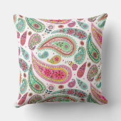 ボホペイズリー数々の色模様モノグラガーリーム クッション (裏面)