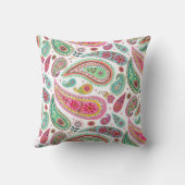 ボホペイズリー数々の色模様モノグラガーリーム クッション (裏面)