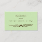 ボホペイズリー数々の色模様モノグラガーリーム 名刺 (裏面)