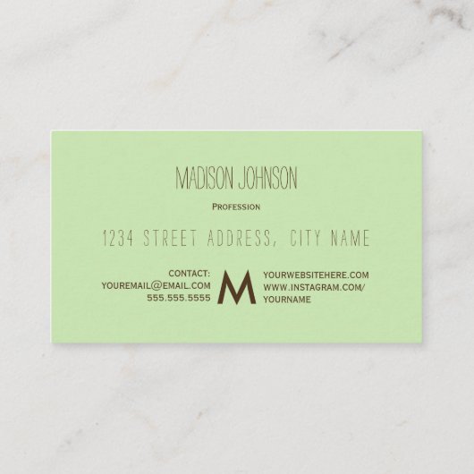 ボホペイズリー数々の色模様モノグラガーリーム 名刺 (裏面)