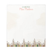 ボホペンシル先生鑑賞パーソナライズされた ノートパッド (正面)