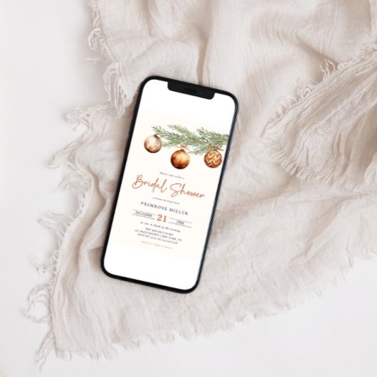 ボホホリデイブライダルシャワーウィンター 招待状