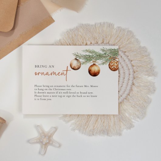 ボホホリデイブライダルシャワーブリンアンオーナメント エンクロージャーカード