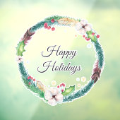 ボホホリデーかわいらしリースカスタマイズ可能 ウィンドウサイン (シート3)