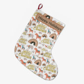 ボホホリデーシーズン ラージクリスマスストッキング (正面 (吊り時))