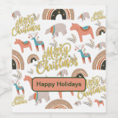 ボホホリデーシーズン ワインラベル (シングルラベル)