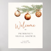 ボホホリデーブライダルシャワーウィンターウェルカム ポスター (正面)