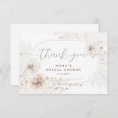 ボホホワイトとニュートラルブーケ サンキューカード (正面/裏面)