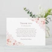 ボホホワイトと赤面ピンクローズ結婚ズ サンキューカード (スタンド正面)