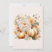 ボホホワイトと金ゴールドグリッターパンプキンス結婚ズ セーブザデート (裏面)