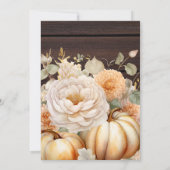 ボホホワイトと金ゴールドグリッターパンプキンス結婚ズ セーブザデート (裏面)