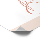 ボホホワイトオルチャードパームブライダルシャワー歓迎 ポスター (角)